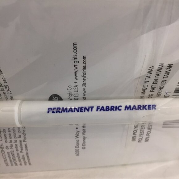 DISNEY Tinker Bell 2 Iron On Patch Sew 3" Name Tag Labels Fabric Marker NOS - Picture 5 of 6